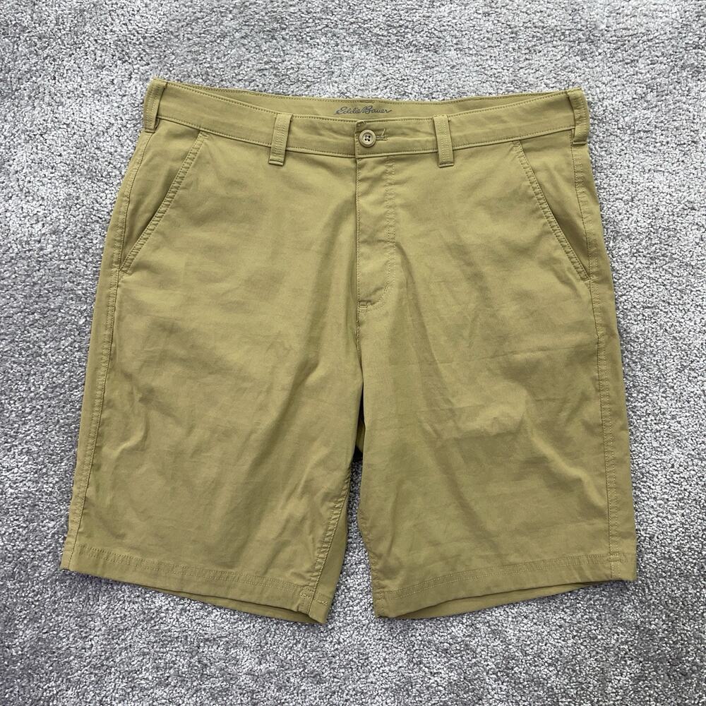 Eddie Bauer Shorts Mens 36 Brown Flex Chino Active Hiking Nylon Stretch 36x9
